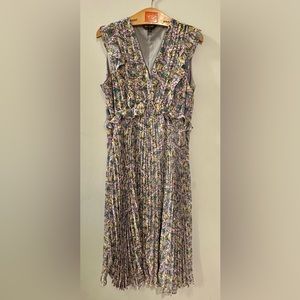 BANANA REPUBLIC sleeveless floral print midi dress, size Large